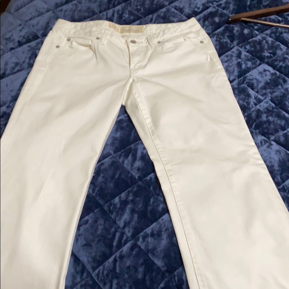 Ann Taylor Loft White Boot Cut Jeans